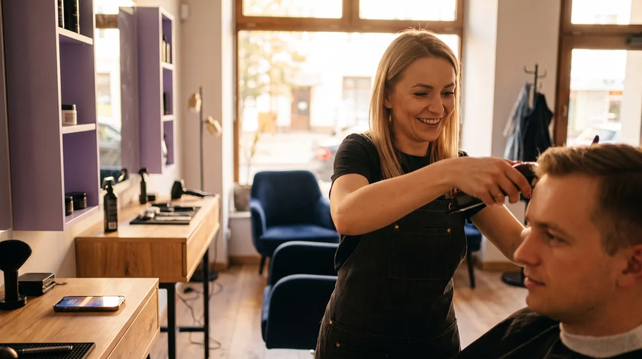 Recepcjonistka AI dla fryzjera i barbershopu - rezerwacje bez odkładania nożyczek
