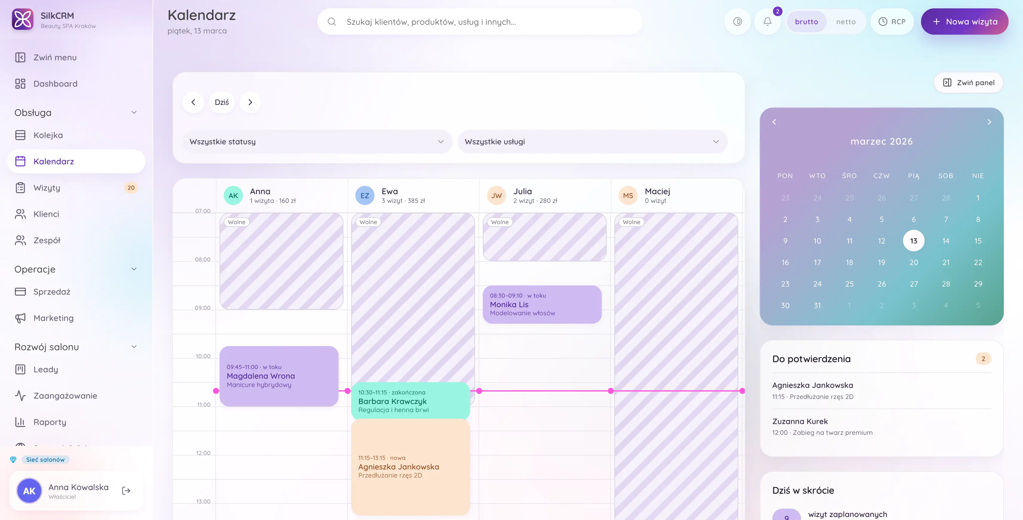 SilkCRM — Kalendarz